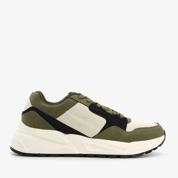 Blue Box heren dad sneakers groen wit