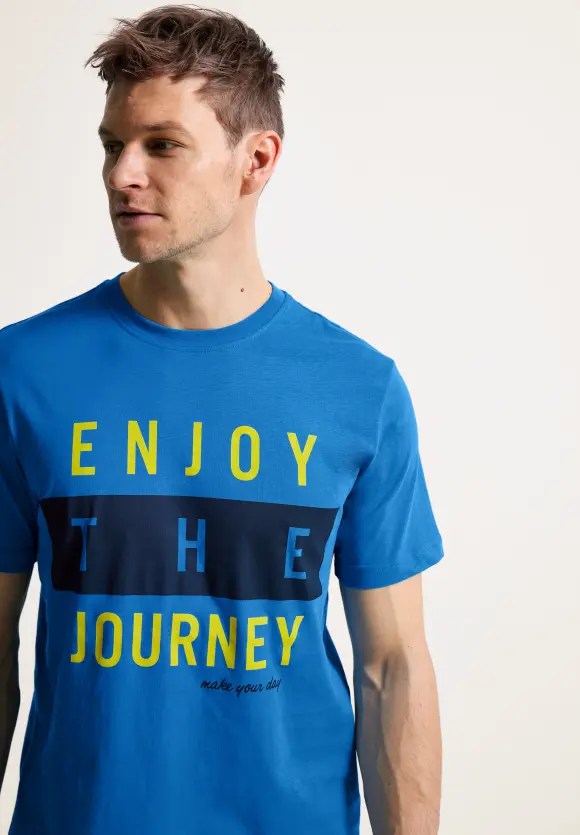 T-Shirt mit Frontprint - classic blue