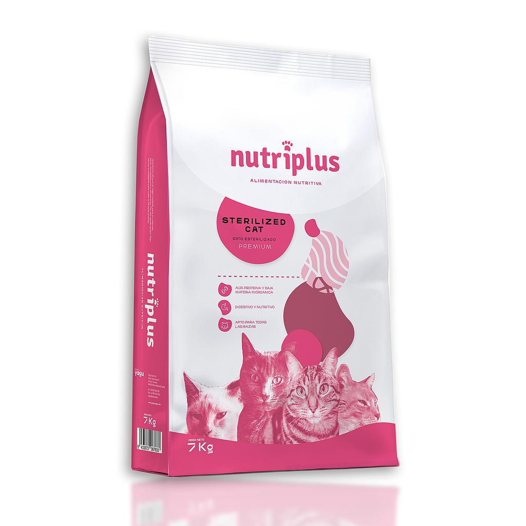 Ração para gatos com sabor de frango, para gatos adultos esterilizados.