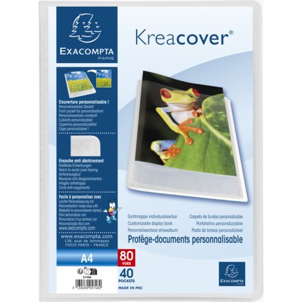 Protège-documents polypropylène semi rigide Kreacover® Chromaline 40 pochettes 80 vues - A4