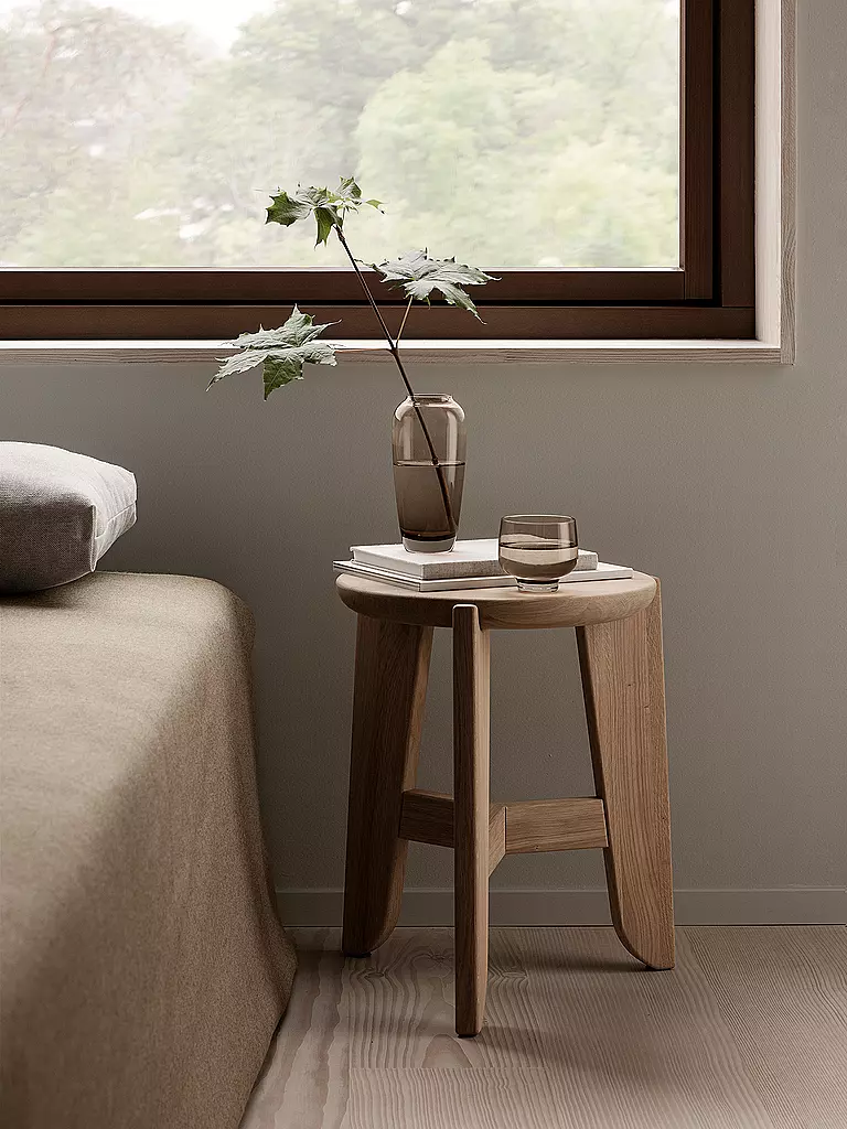 BLOMUS Glas Vase LETA Large 17cm Coffee braun