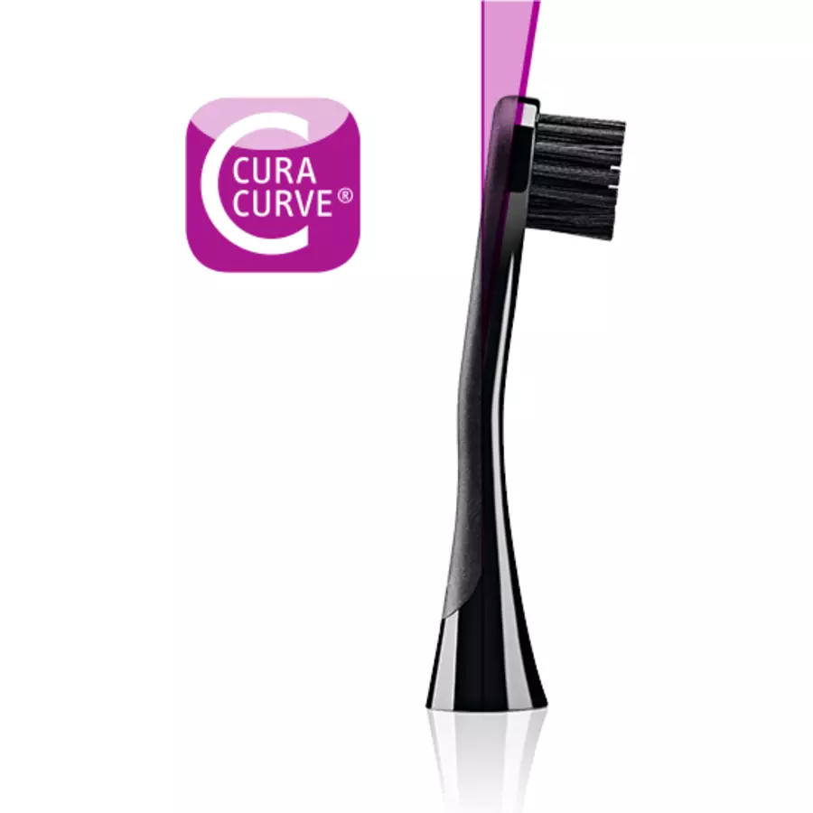 CURAPROX Ersatzbürstenköpfe Black is White Carbon®