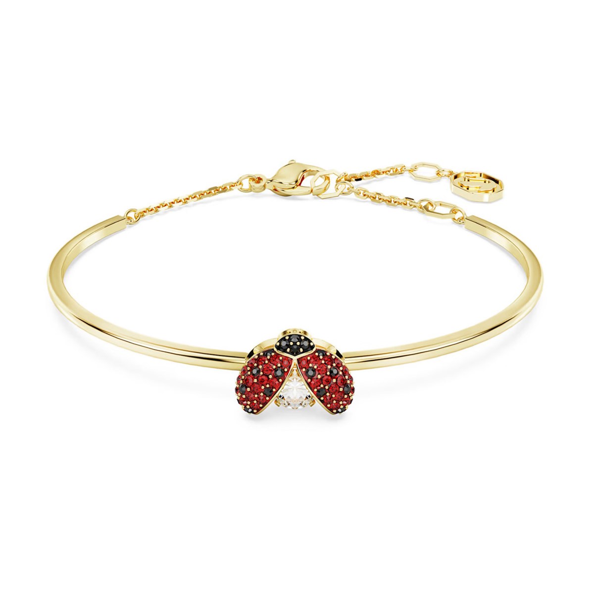 Bracelet jonc Swarovski Idyllia coccinelle rouge
