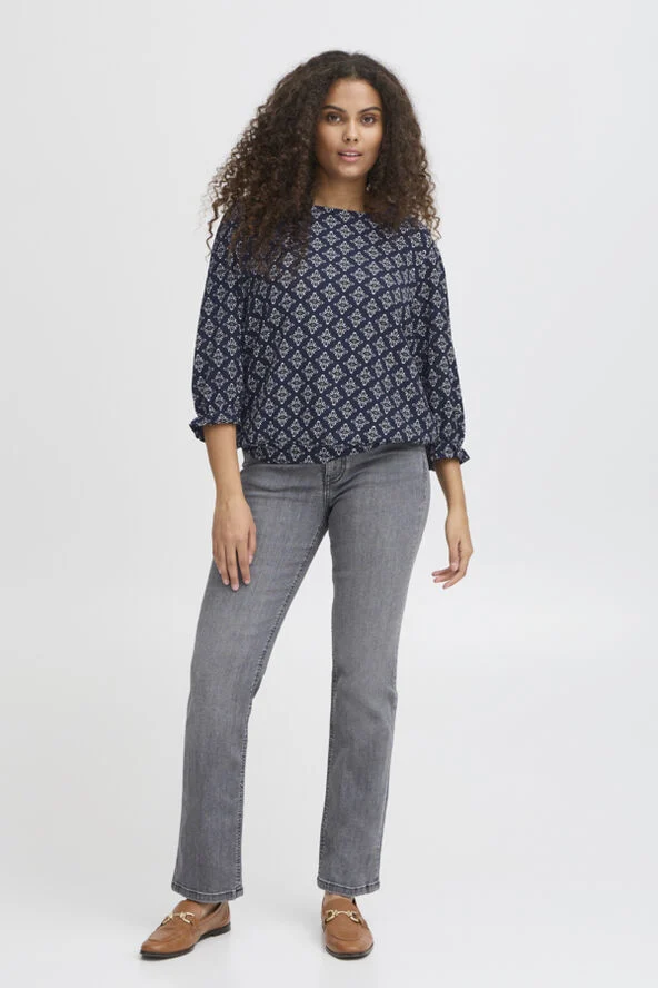 Fransa FRENORA TEE 1 Navy blazer mix