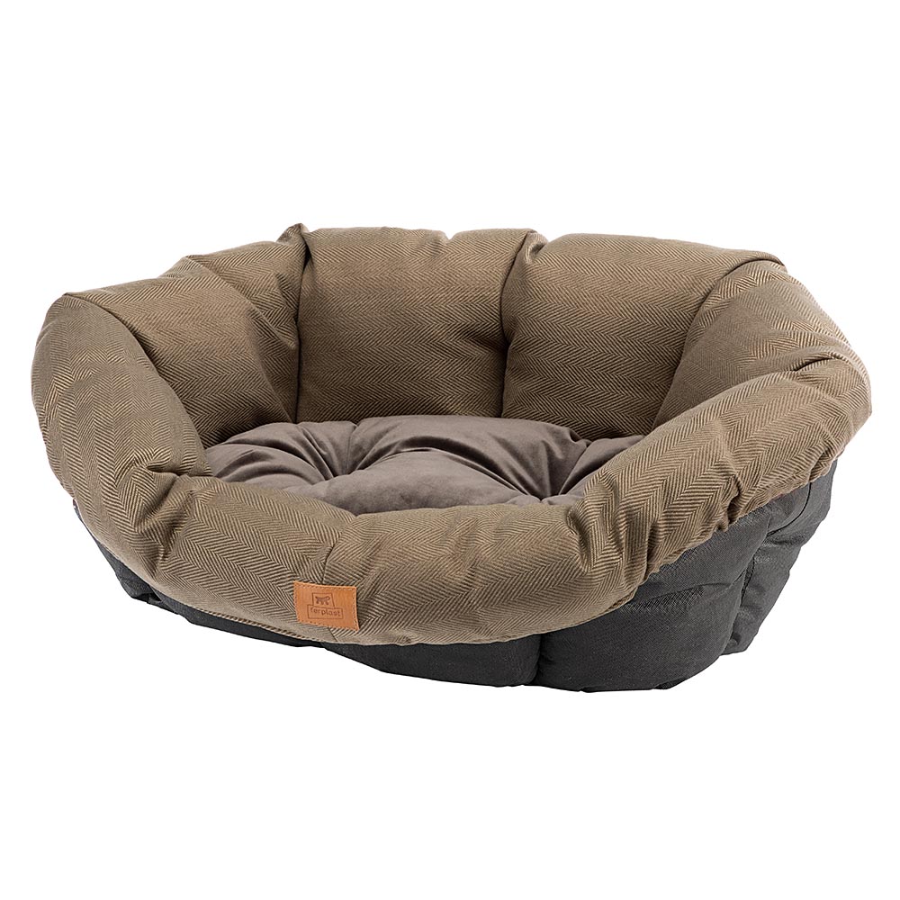 Ferplast coussin pour panier chien et chat sofa' tweed 4, matelas rembourré pour lit pour chien et chat d'intérieur, remplacement