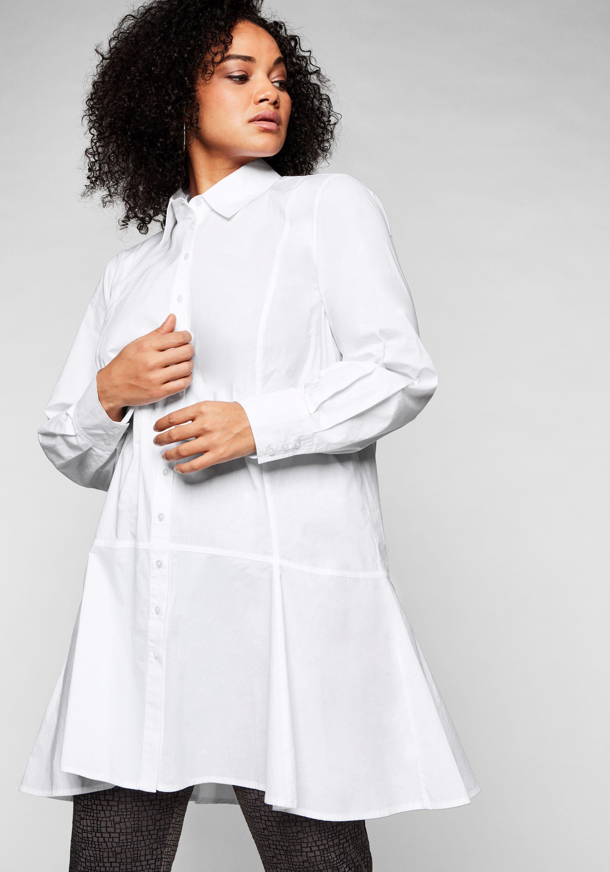Longbluse mit ausgestelltem Saum