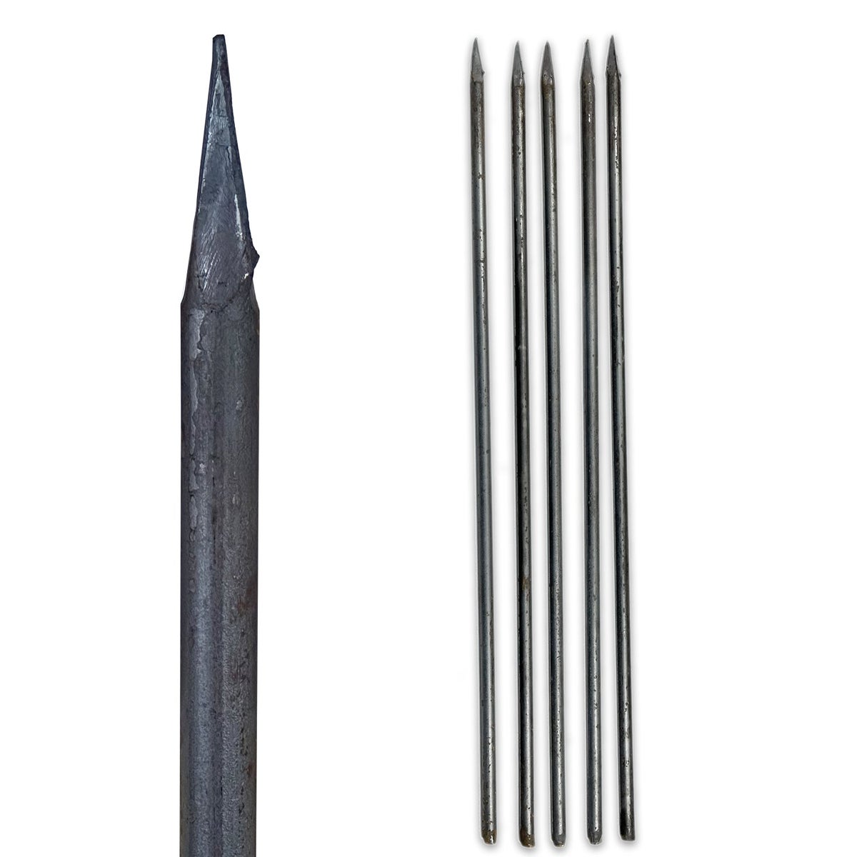 Gesmede UVEN grondpen als lijnnagel, lijnpen, lijnstaaf 1000 mm / 16 mm / 5 stuks