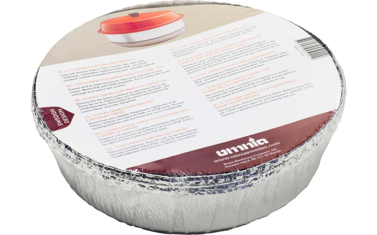 Omnia Aluform mit Pappdeckel