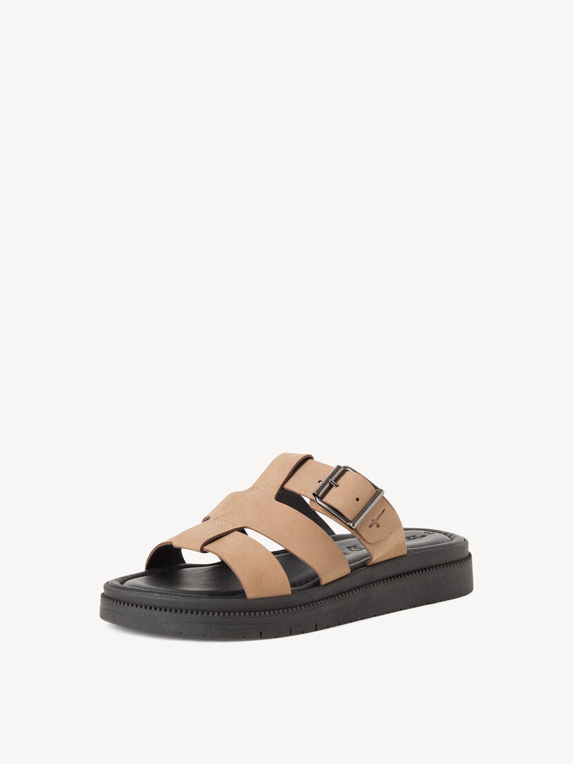 Leren Slipper - beige