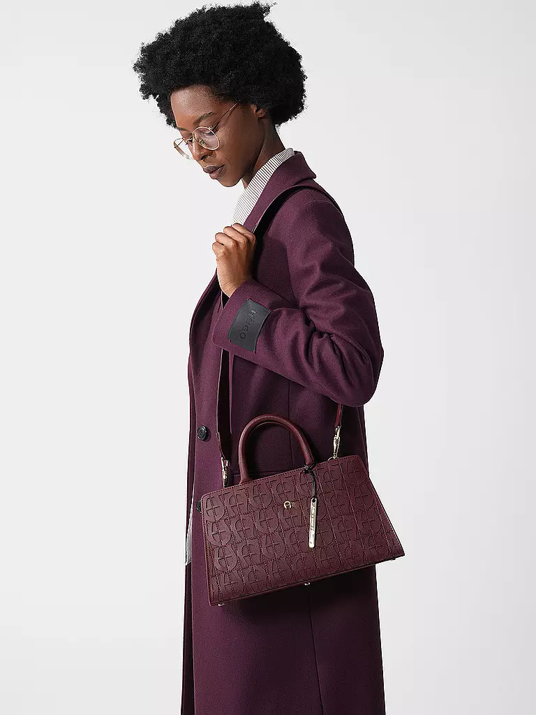 AIGNER Ledertasche - Henkeltasche CYBILL Medium dunkelrot