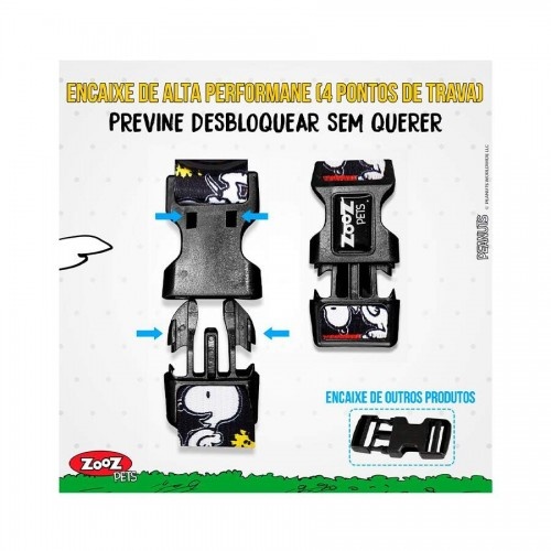 Coleira para cães Zooz Snoopy preta
