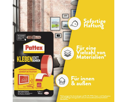 Pattex dubbelzijdige plakband 