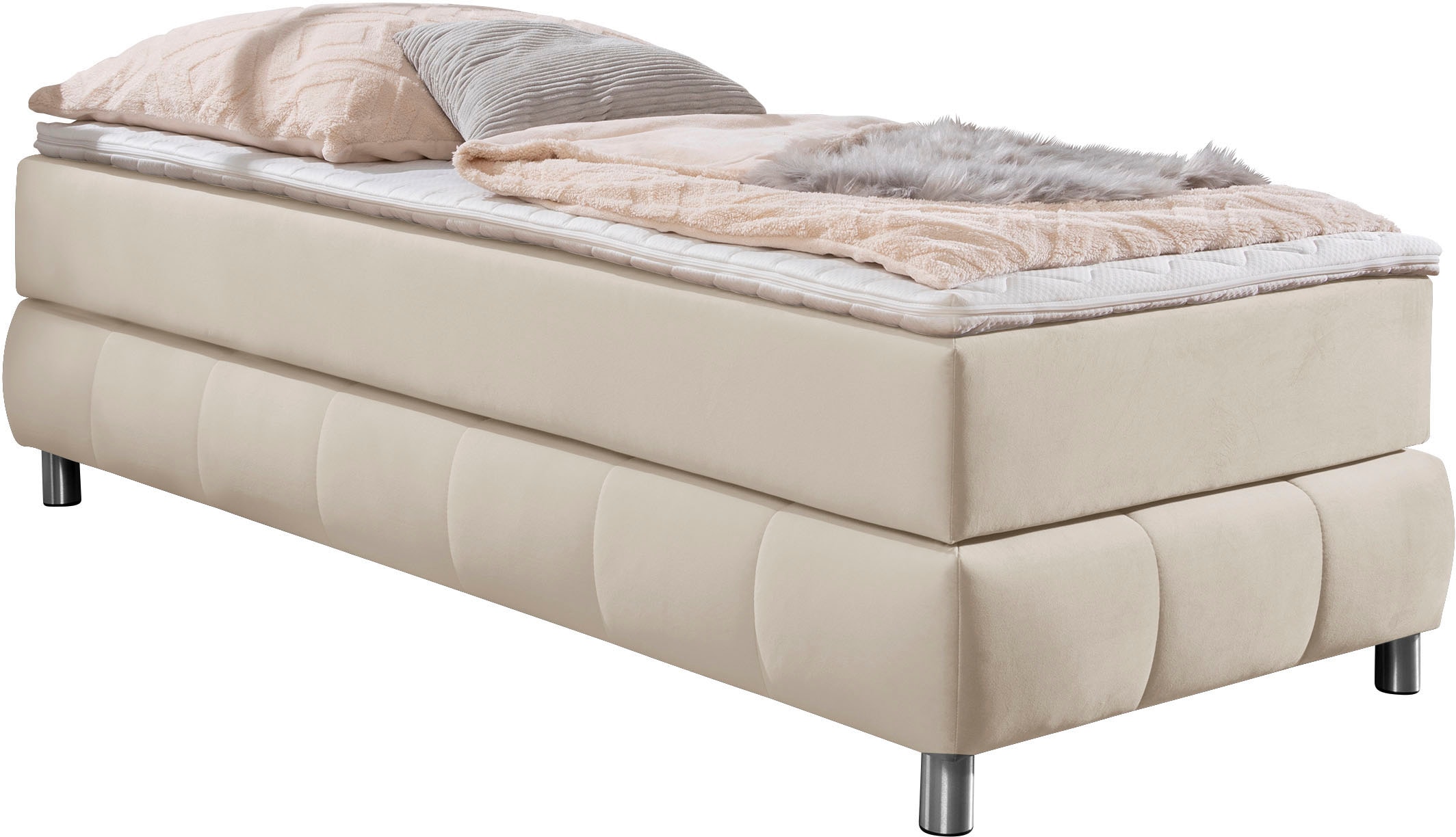 andas Boxspringbett »Salo« Ohne Kopfteil, inkl. Topper, auch in Überlänge 220 cm