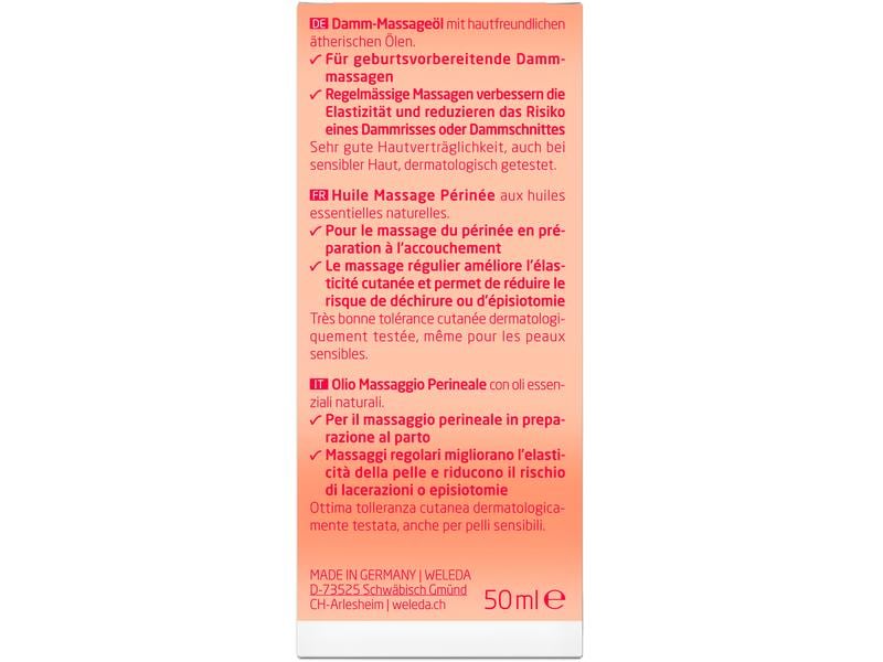 WELEDA Pflegeöl Damm-Massageöl 50 ml Plegendes und natürliches Damm-Massageöl