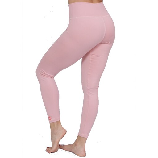 Calças legging esportivas femininas rosa de algodão
