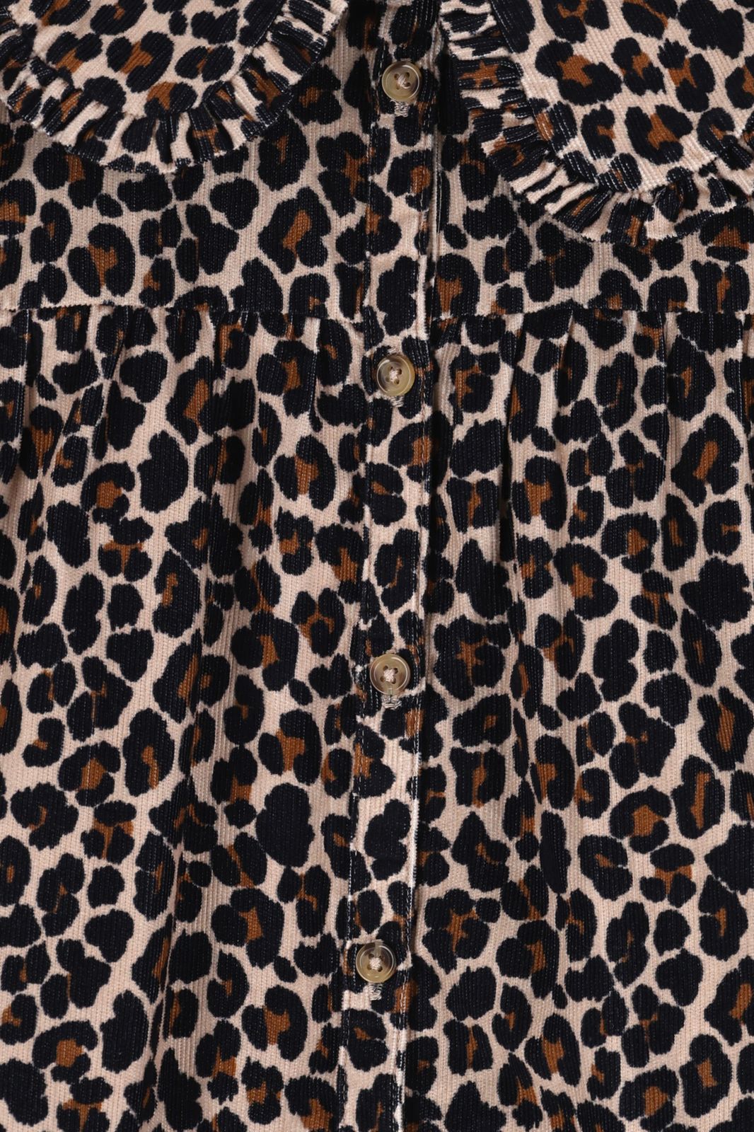 Lichtbruine blouse met leopard print