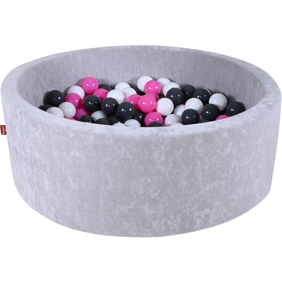 knorr toys® Bällebad soft - Grey - 300 balls cremegreyrose grau