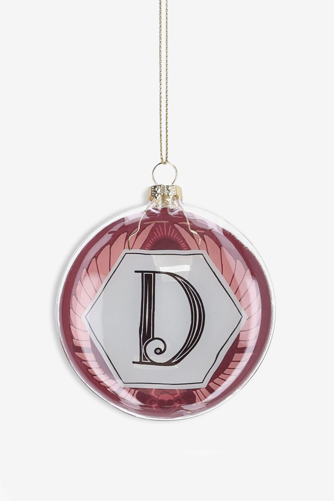 Kerstbal letter D
