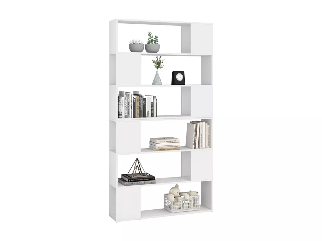 Bibliothèque/Séparateur de pièce Blanc 100x24x188 cm