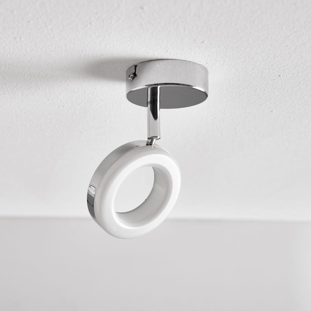 LED wand- en plafondspot Cecilia in chroom en wit, 4W, 400lm