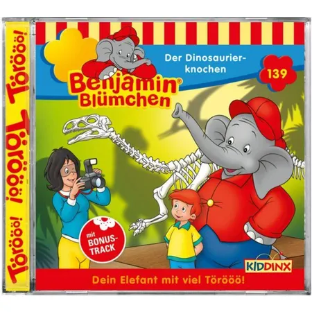 Kiddinx Hörspiel- CD Benjamin Blümchen, Folge 139 - Der Dinosaurierknochen