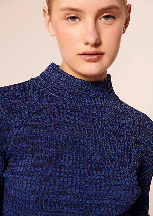 Pull Prudiebleu chiné côtelé