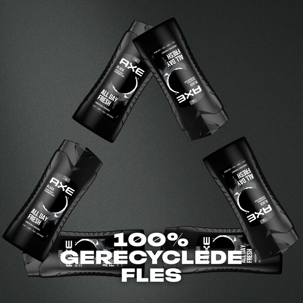 6x Axe 3-in-1 Douchegel XL Black400 ml