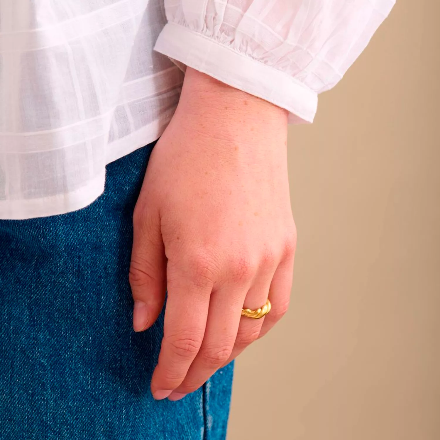 Pernille Corydon Hana Ring 18 kt. Forgyldt Sølv r-466-gp