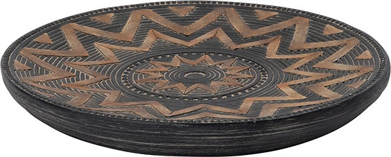 Intratuin wanddecoratie Sjaak zwart / naturel D 50 H 6 cm