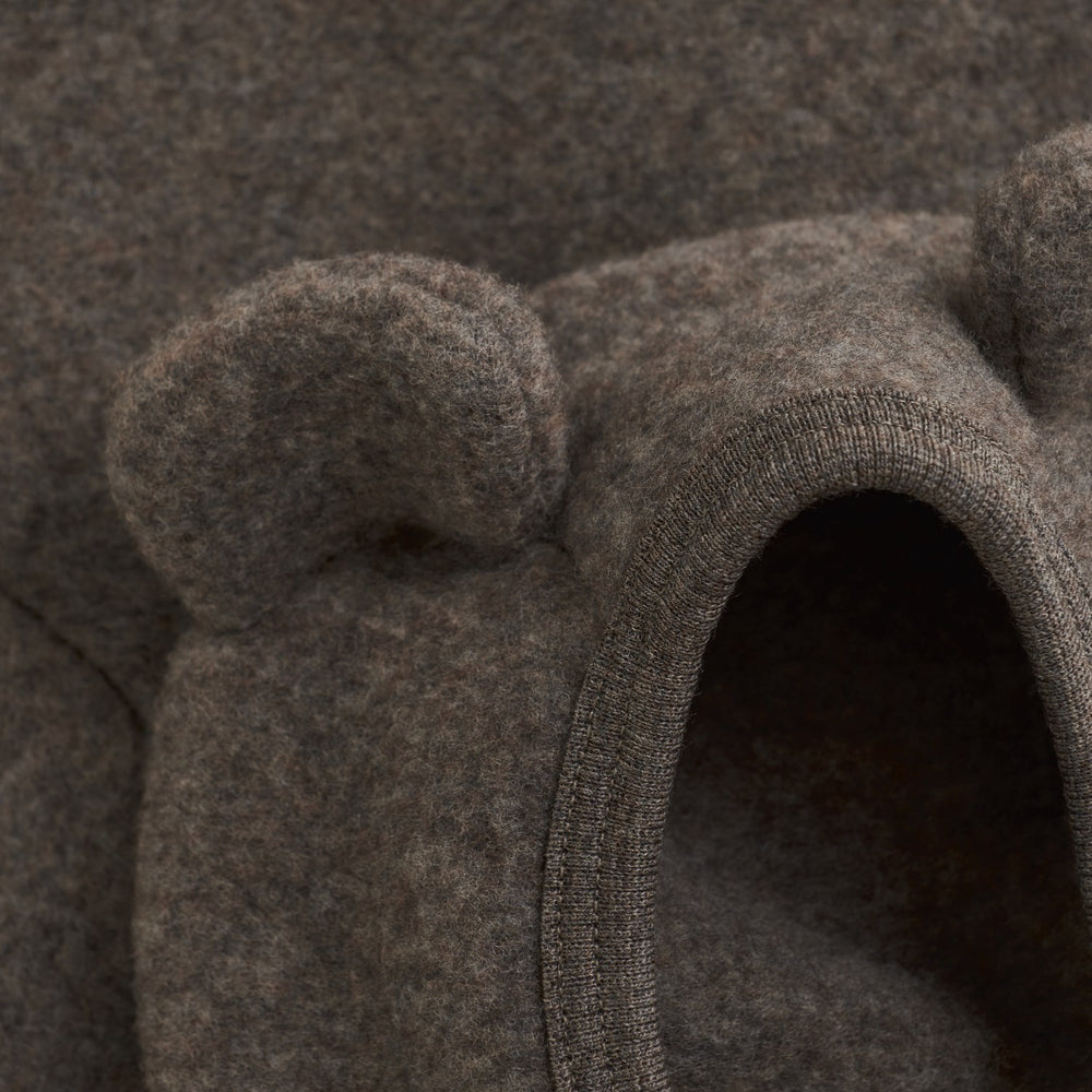 Køb Huttelihut Brown Melange Jakke Ears Wool Fleece