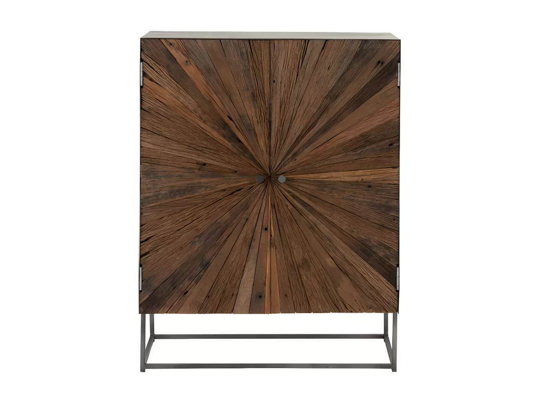 Vaisselier 2 portes Bois/Métal - ROTTERDAM n°1