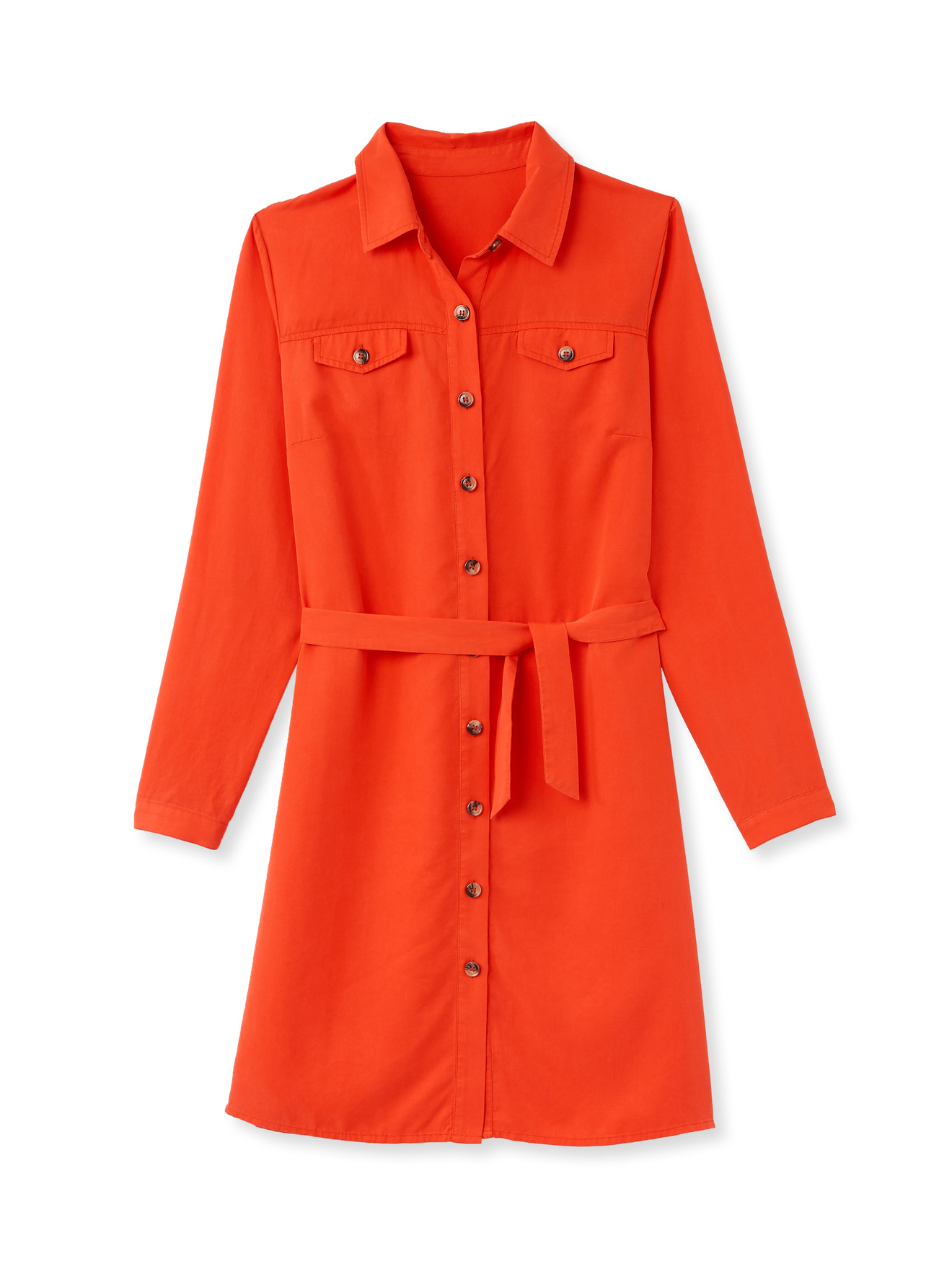 Robe-chemisier en lyocell