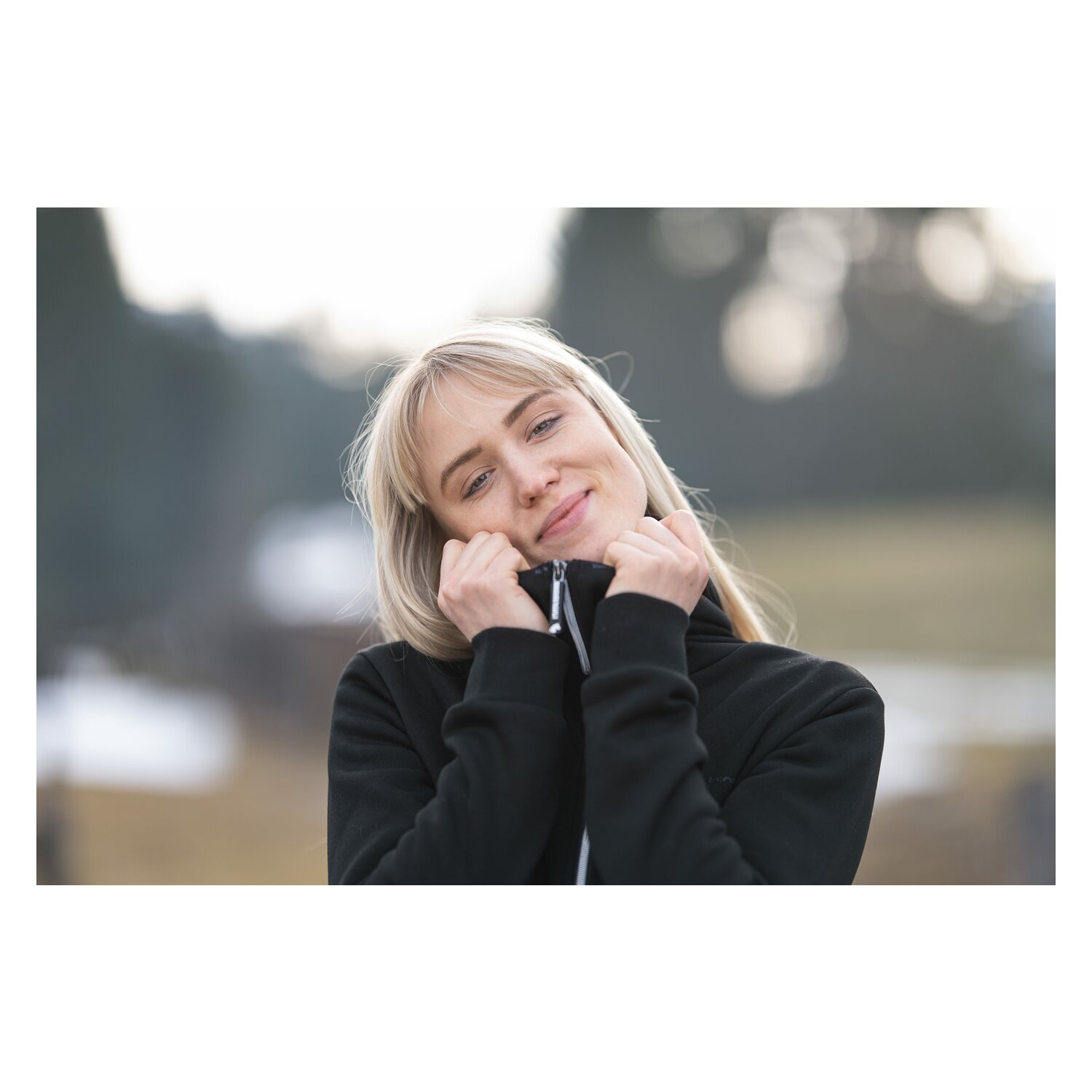 black forest Sweatjacke mit hohem Kragen - black