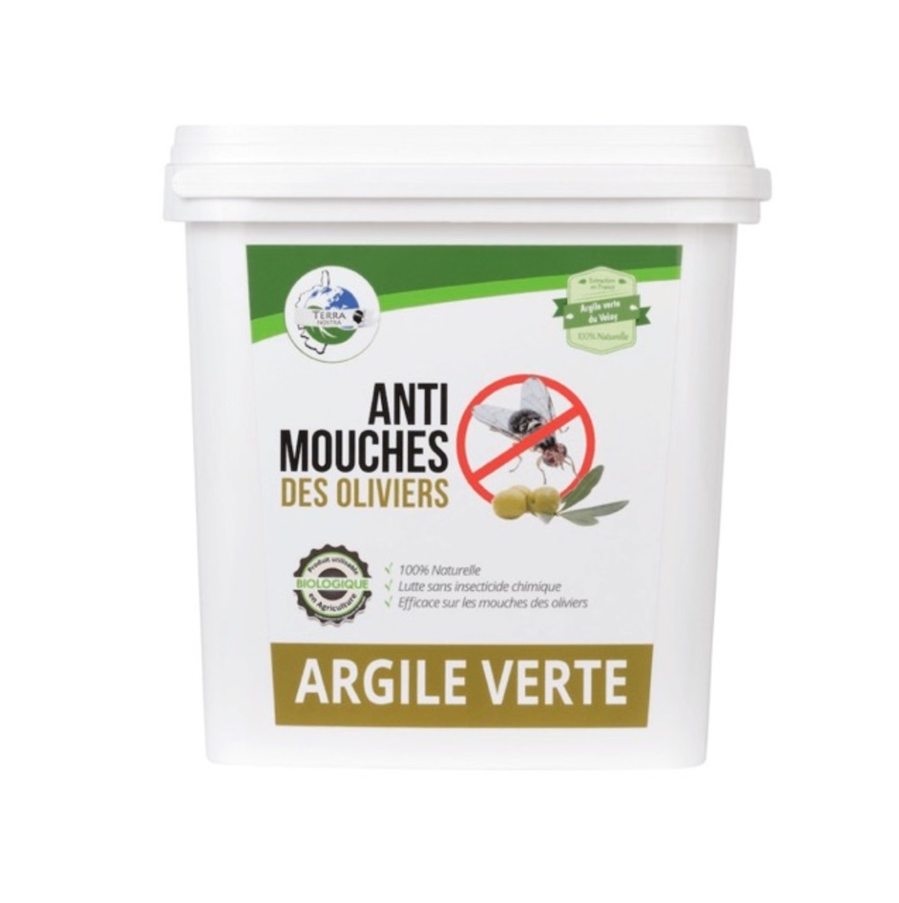 Argile verte anti mouche des oliviers - seau 3kg