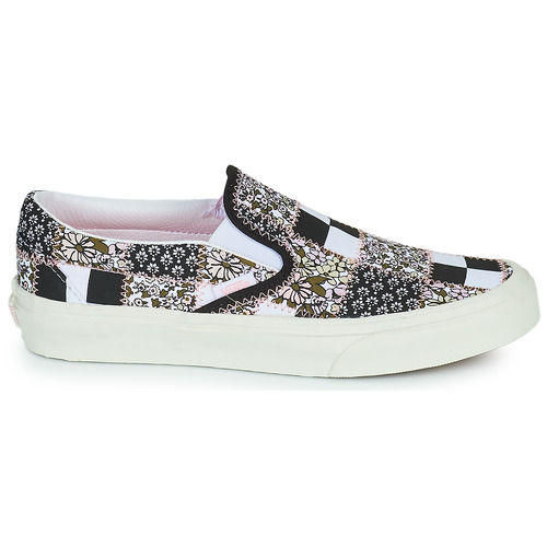 Vans - Classic Slip-On Negro / Blanco / Rosa