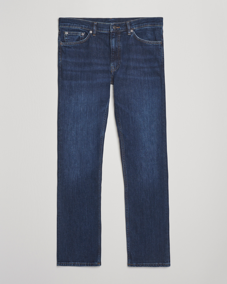 GANT Regular Fit Jeans Dark Blue Worn In