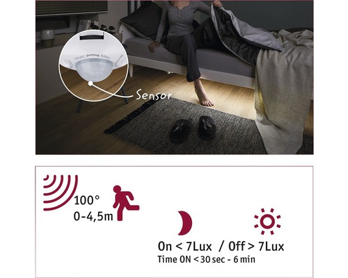 YourLED Night Comfort Complete Set Bedlamp met Bewegingssensor 1 m 12V Smart Home Compatibel na Uitbreiding