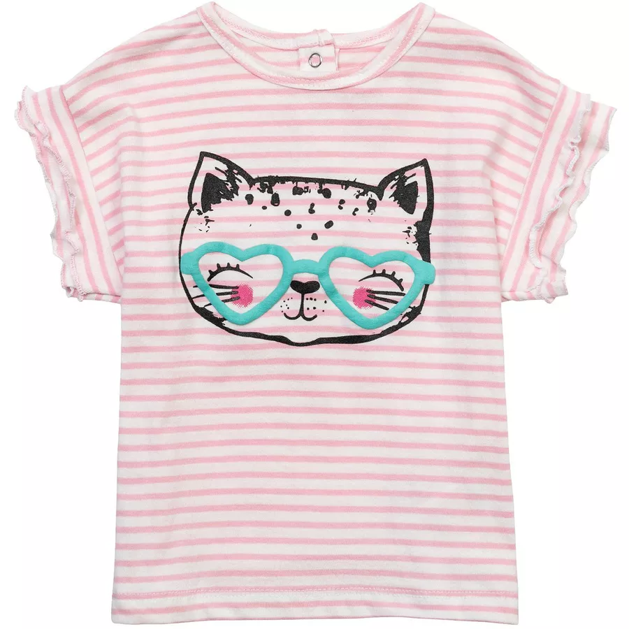 MINOTI Shorts und T-Shirt im Set RosaDenim-Hellblau