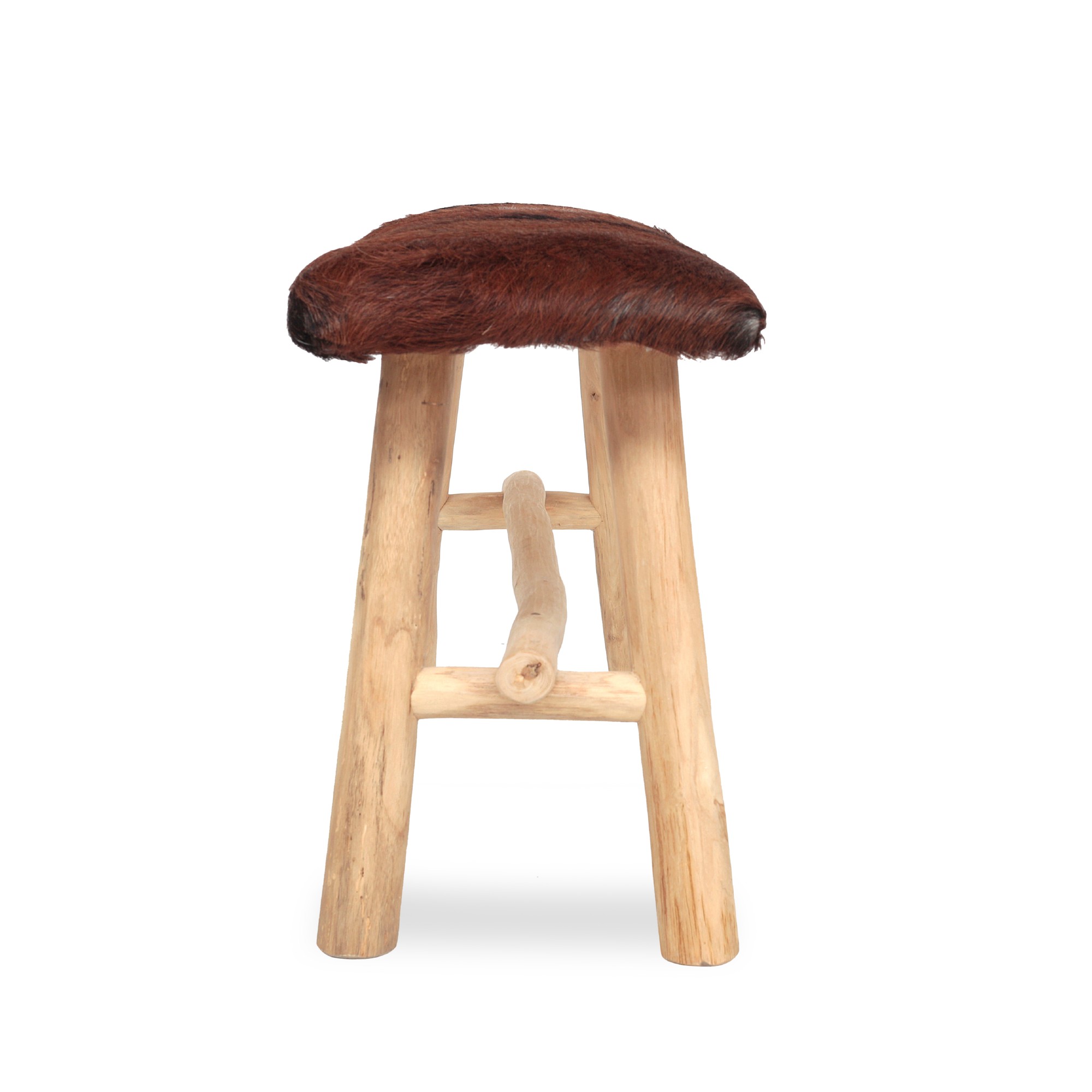 Bank 'Bima' mit Fellbezug, B 100 cm, T 30 cm, H 45 cm von fischer's lagerhaus