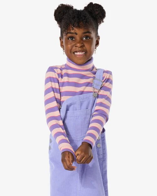 t-shirt enfant côtelé avec col violet