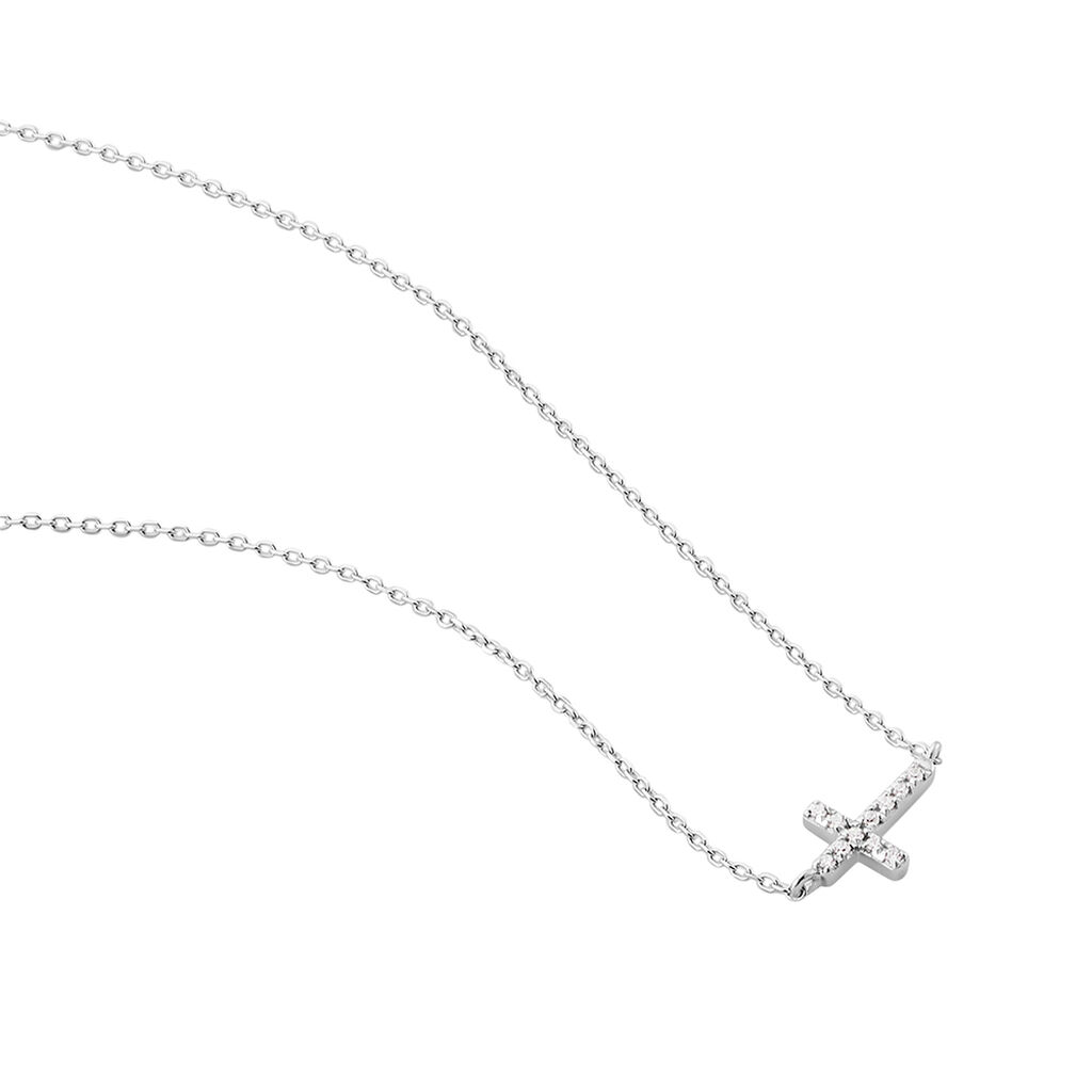 Collier Like A Virgin Or Blanc Oxyde De Zirconium
