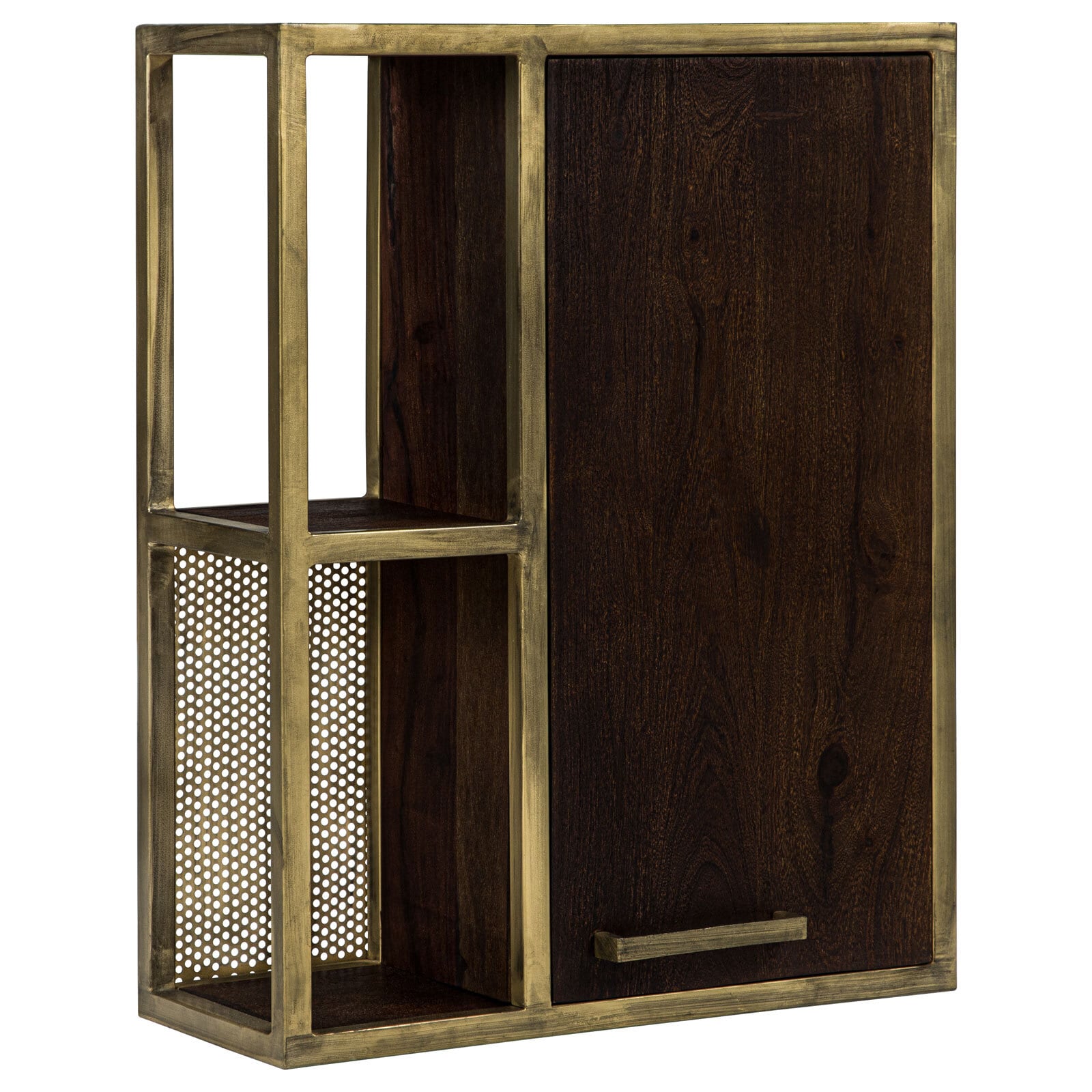 Hängeschrank GOLDEN BATH 52 x 66 cm Braun/ Goldfarbig