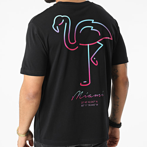 Tee Shirt Oversize Large Vice City Miami Noir