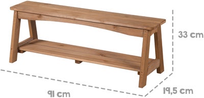 Roba Barn Piknikbord Set til 4 Deluxe med Parasoll & Sitteputer, Teak Wood