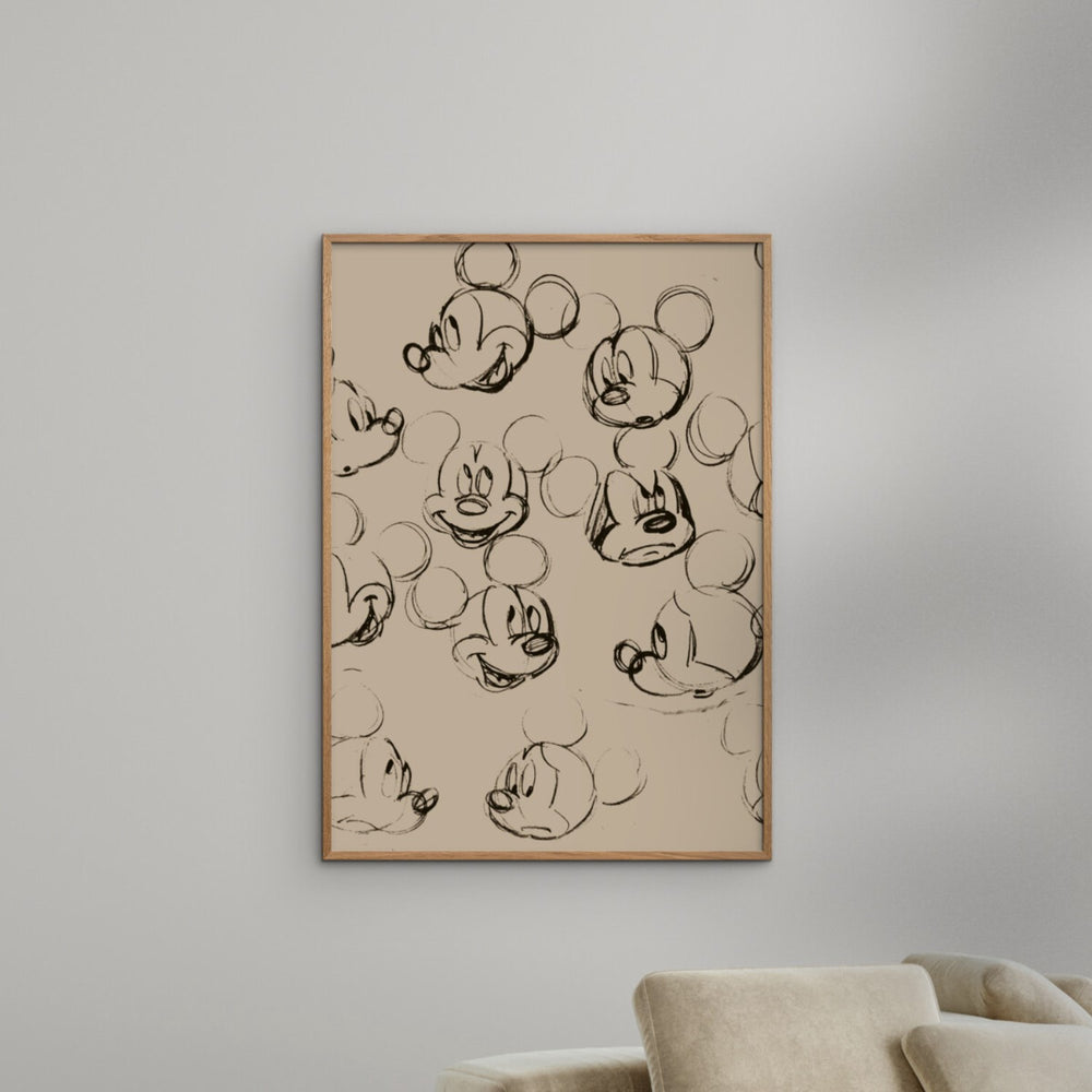 Køb Poster & Frame Disney - Mickey Vintage Drawing No. 01