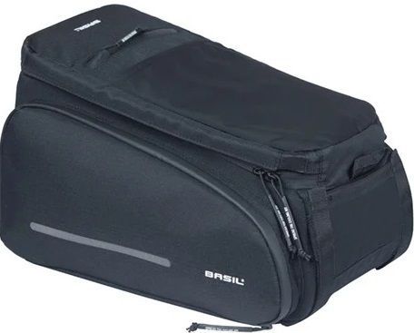Basil - Move - Fietstas - Zwart - Waterafstotend Gerecycled Polyester - 10-26 Liter