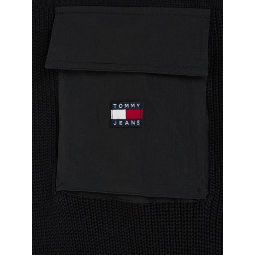 Tommy Jeans Højhalset Striktrøje, Sort, M