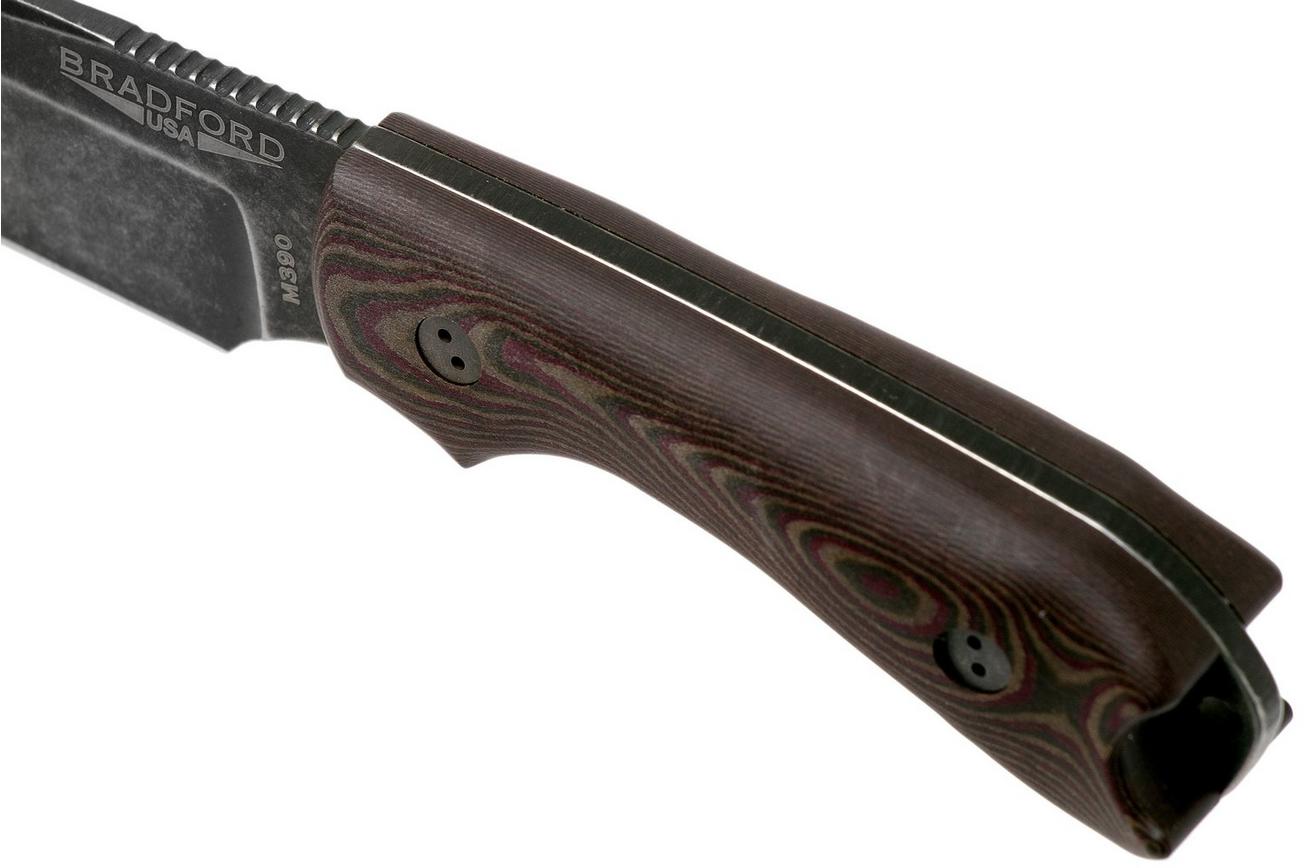 Bradford Guardian 3, 3D Brown-Red Richlite, M390 False Edge Nimbus Knivesandtools Exclusive