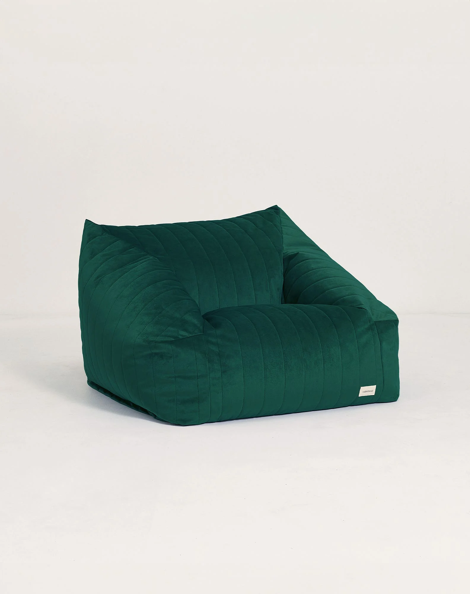 Fauteuil-pouf chelsea - taille enfant -eco-velours | Vert