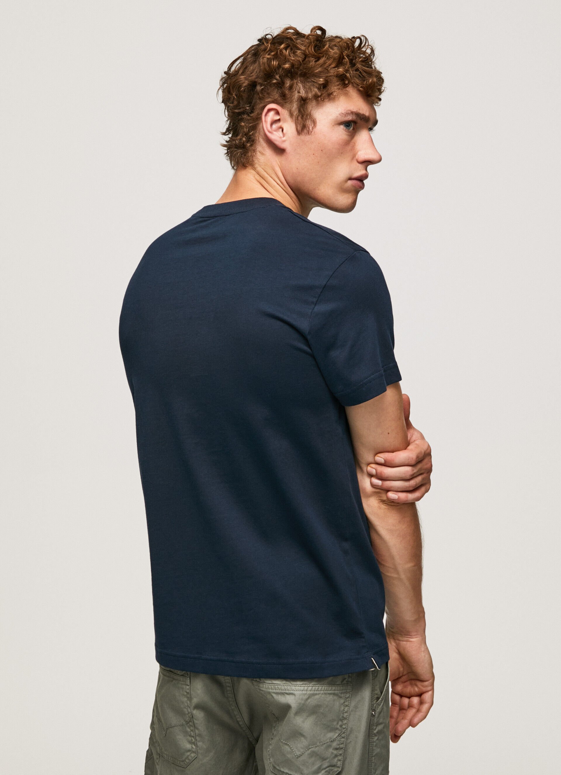 Camiseta de algodão com estampa de bandeira - azul Dulwich